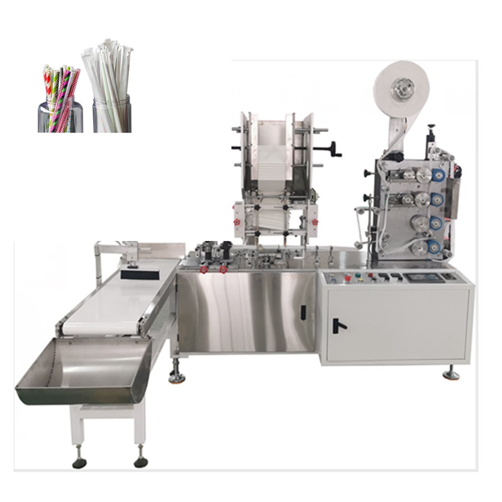Single Paper Drinking Straw wrapping Packing Machine