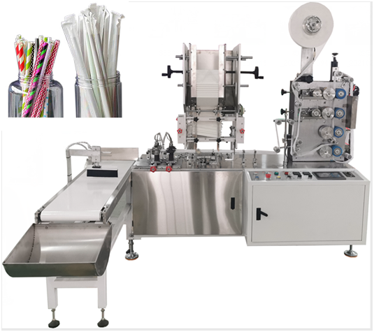 Paper straw wheat straw single individually wrapping packing machine